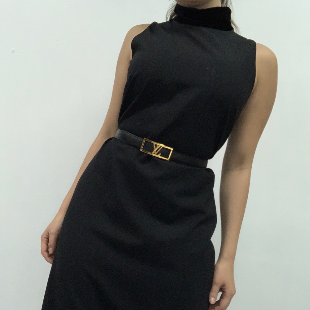 Jill Sander velvet collar Shift Dress